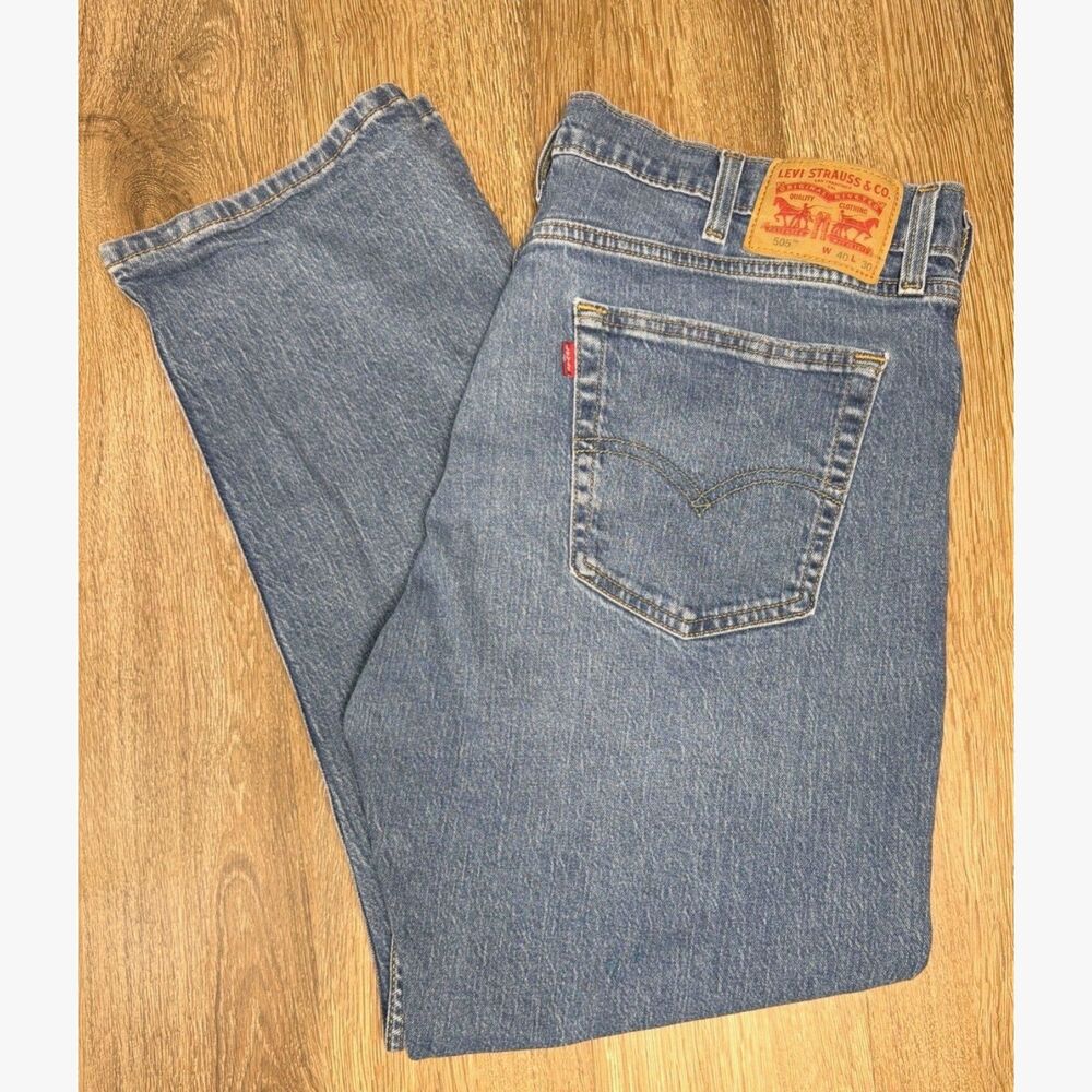 Levi’s 505 Regular Fit Jeans Men’s 40x30 Medium Wash Straight Leg